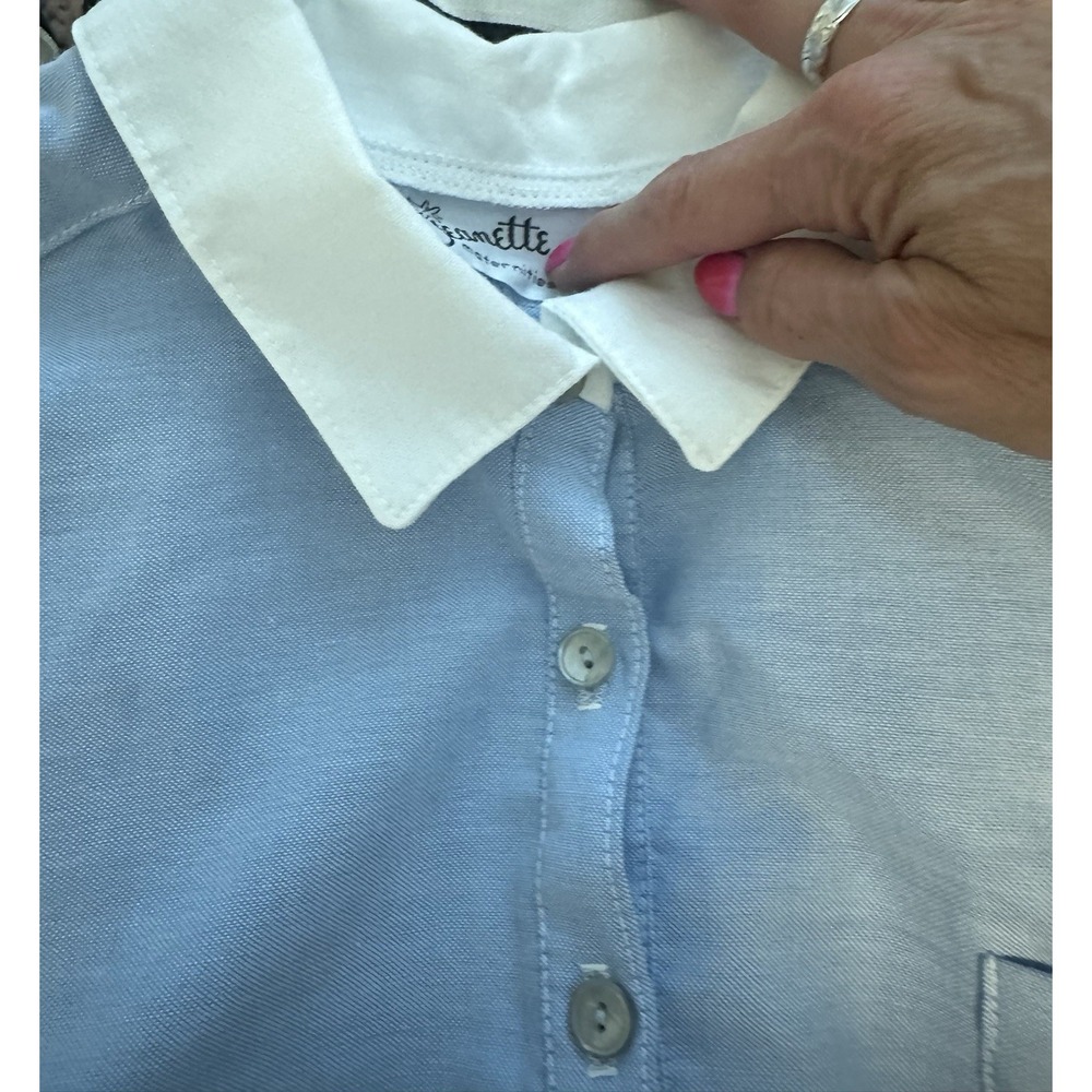 Vintage Jeanette Maternities Shirt Collared Size L P1006 - Picture 10 of 10